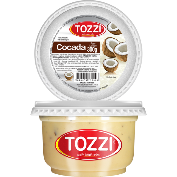 DOCE COCADA TOZZI 300G TRADICIONAL