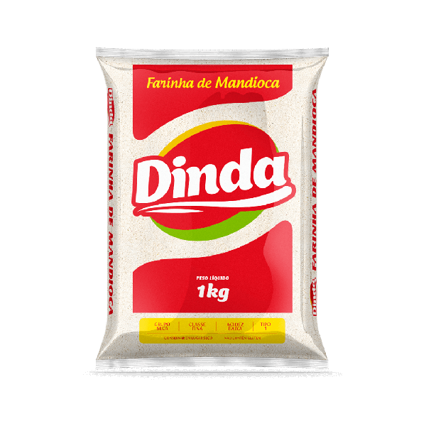 FARINHA DE MANDIOCA DINDA 1KG BRANCA