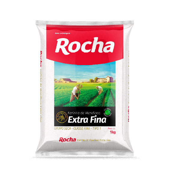 FARINHA DE MANDIOCA ROCHA 1KG BRANCA EXT