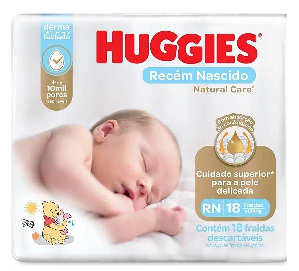 FRALDA HUGGIES C/18 RECEM NASCIDO NATURA