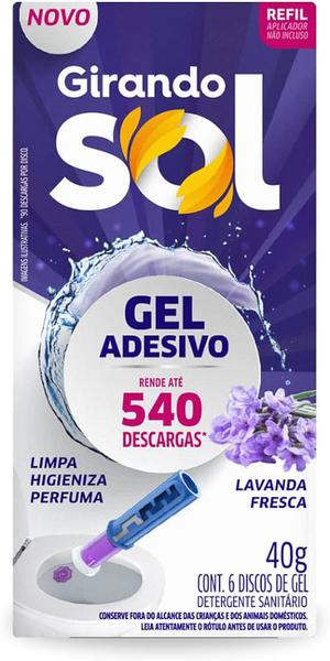 GEL ADESIVO GIRANDO SOL C/6UN LAVANDA FR