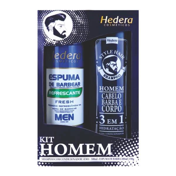 KIT LINHA HOMEM 3 EM 1 HEDERA SH+GEL+STE