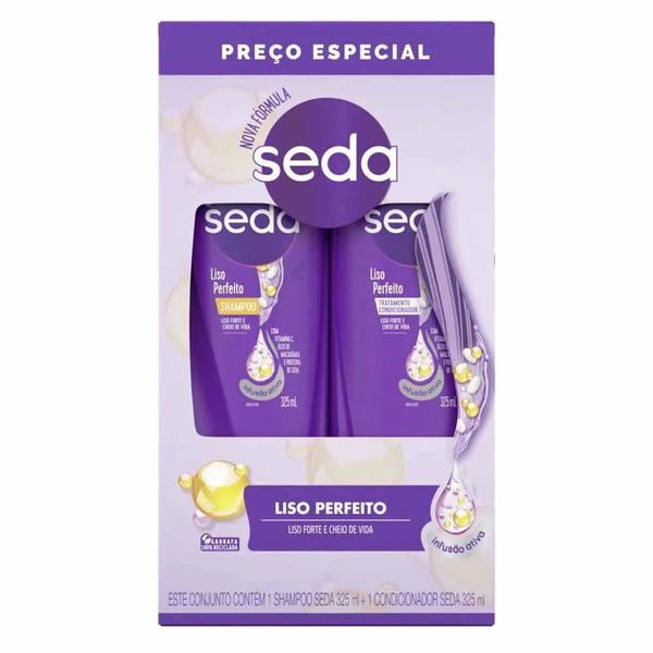 KIT SEDA  SHAMPOO+CONDICIONADOR LISO PERFEITO