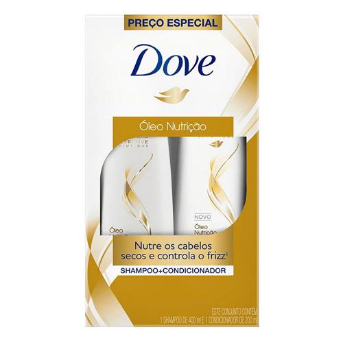 KIT SH/CONDICIONADOR DOVE 350ML+175ML OLEO NUTRIC