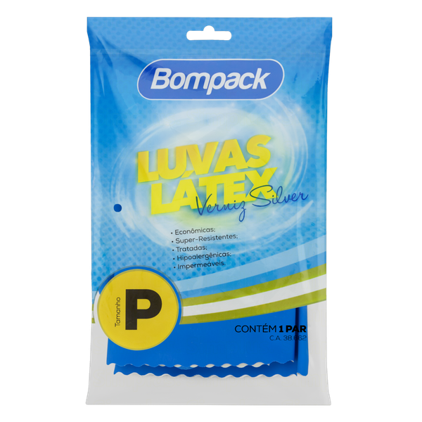 LUVA LATEX BOMPACK VERNIZ P C/