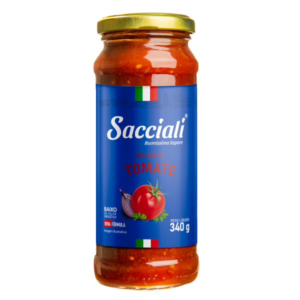 MOLHO SACCIALI 340GR VD TOMATE PREMIUM