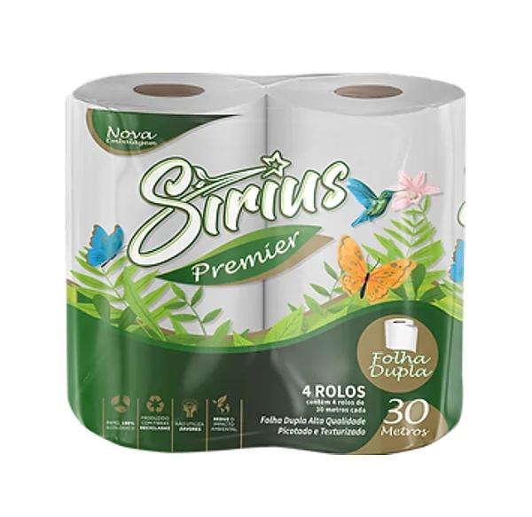 PAPEL HIGIENICO SIRIUS  C/32 RLS PREMIER FOLHA
