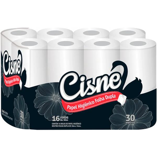 PAPEL HIGIENICO CISNE C/16UN 30MTS FOLHA DUPLA