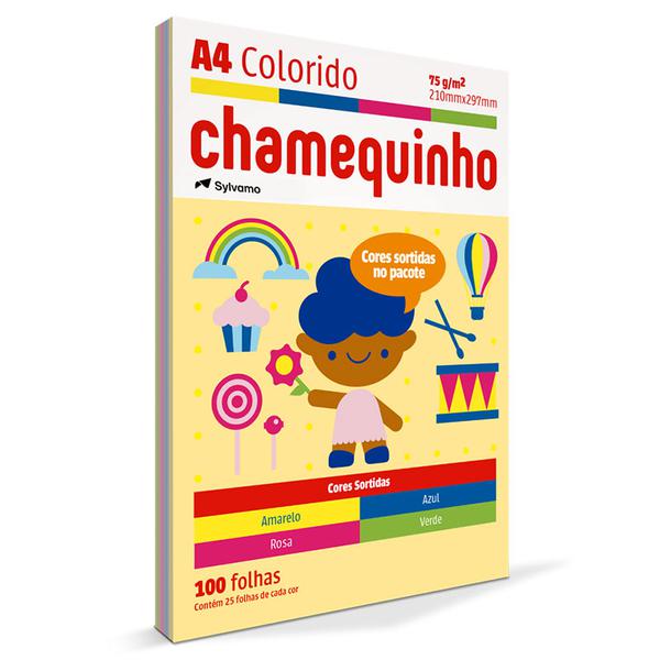 PAPEL SULFITE COLORIDO A4 C/100 CHAMEQUI