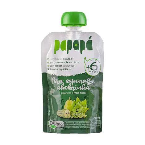 PAPINHA PAPAPA 100GR ORG PERA ESPINAFRE