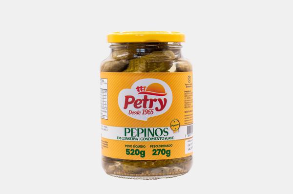PEPINO EM CONSERVA PETRY 270GR PREMIUM
