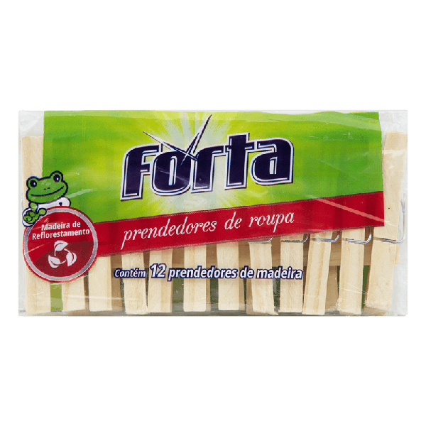 PRENDEDOR DE ROUPA FORTA C/12U