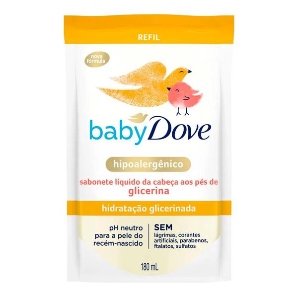 SABONETE LIQUIDA DOVE BABY 180ML REFIL HIDRATACAO