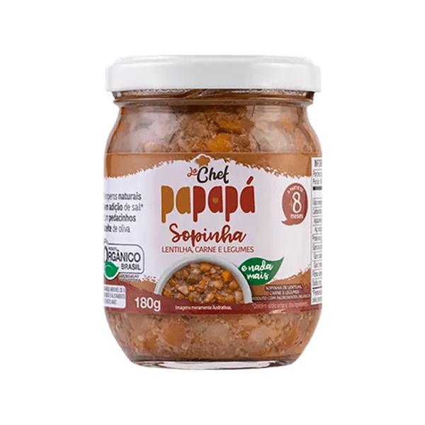 SOPINHA PAPAPA 180GR ORG LENTILHA CARNE