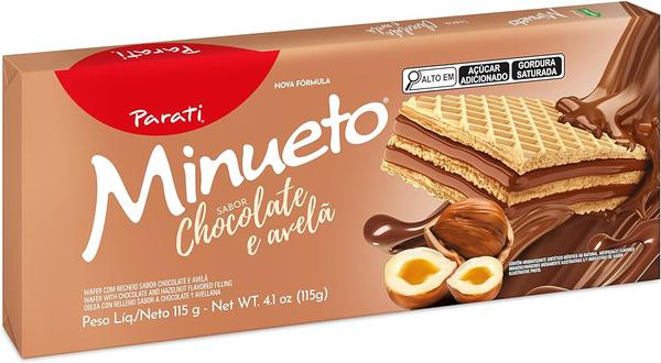 WAFER PARATI MINUETO 81GR CHOC.AVELA