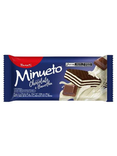 WAFER PARATI MINUETO 81GR CHOC.BAUNILHA