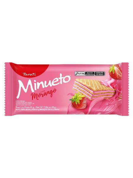 WAFER PARATI MINUETO 81GR MORANGO