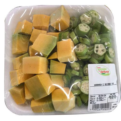 Abóbora Moranga com Quiabo picados
