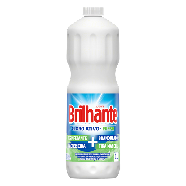 Alvejante Uso Geral com Cloro Fresh Brilhante Frasco 1l