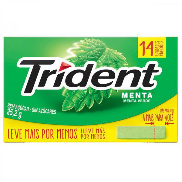 CHICLETE TRIDENT MENTA VERDE 25,2G