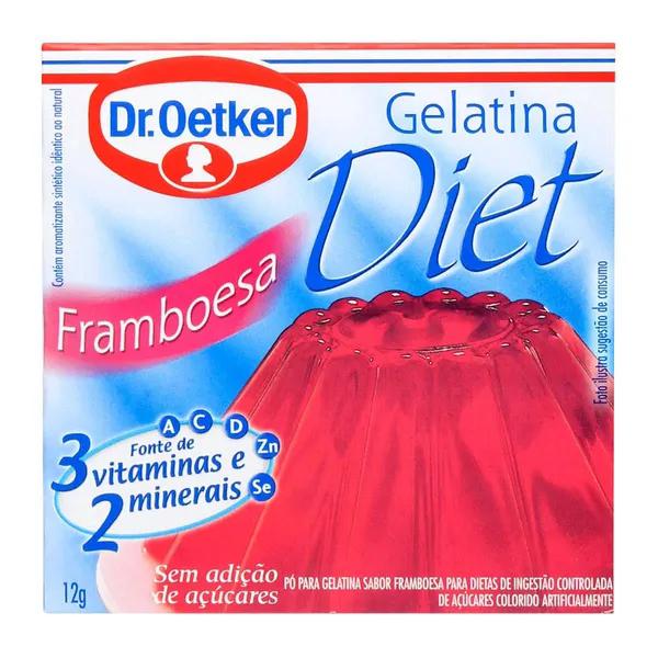 Gelatina Dr.oetker Em Pó Diet De Framboesa Caixa 12gr