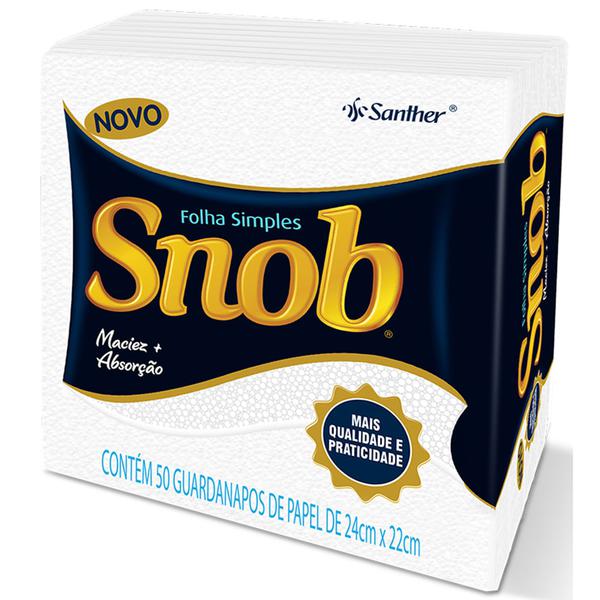Guardanapos Snob Pequeno Folha Simples 24x22 Cm Com 50un