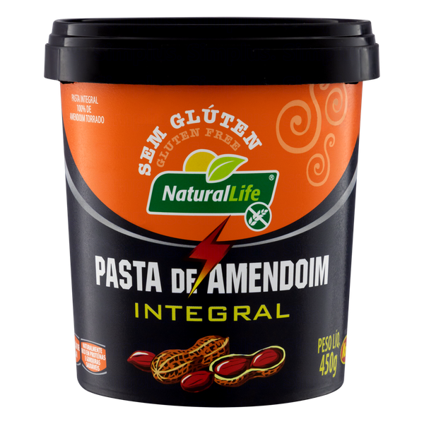 PASTA DE AMENDOIM NATURAL LIFE INTEGRAL 450G