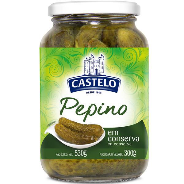 PEPINO EM CONSERVA CASTELO 300G