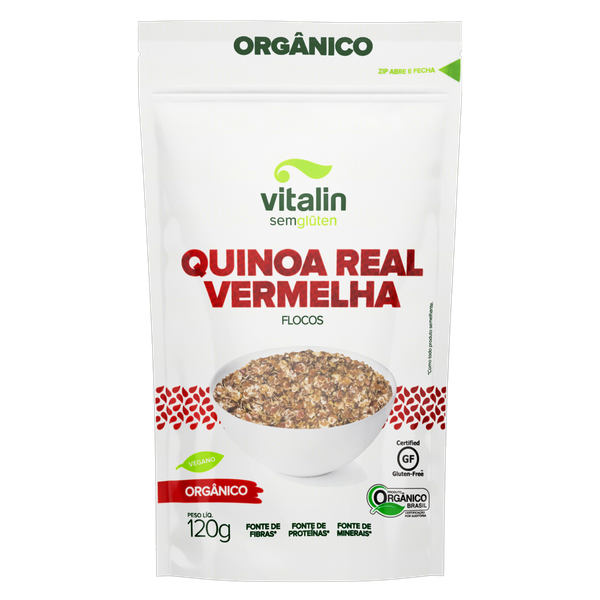 QUINOA REAL VERMELHA FLOCOS VITALIN 120G