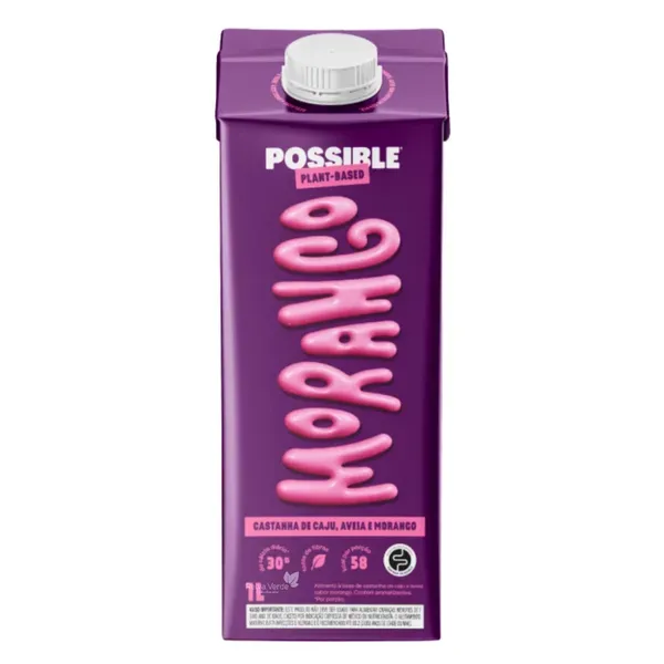 ALIM CAST CAJU POSSIBLE 1L MORANGO