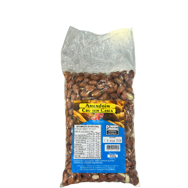 AMENDOIM JF 350GR CRU S/CASCA
