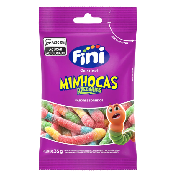 BALA GEL FINI 35GR MINHOCAS CITRICA