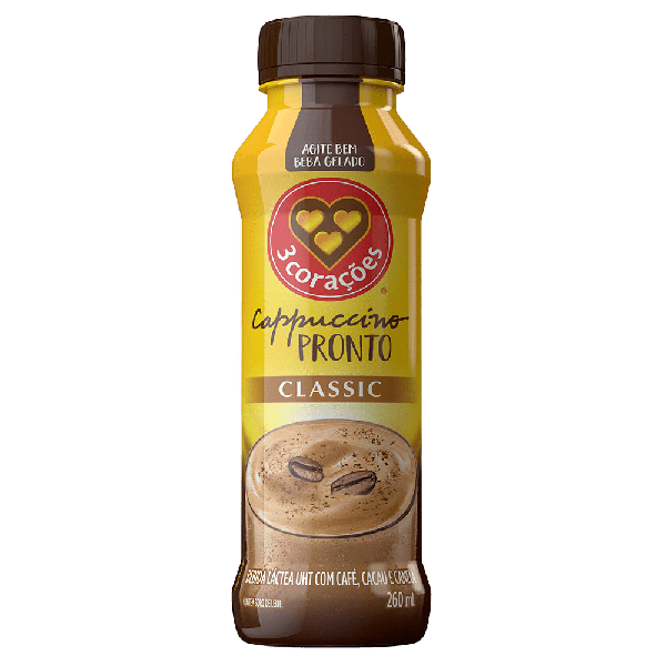 CAPPUCCINO BEB LAC 3 CORACOES CLASSIC 260ML