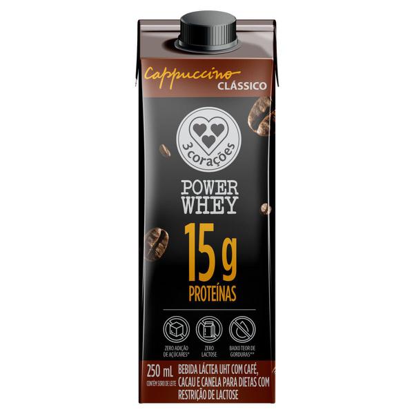 BEB LAC 3 CORACOES POWER WHEY 250ML CLASSICO