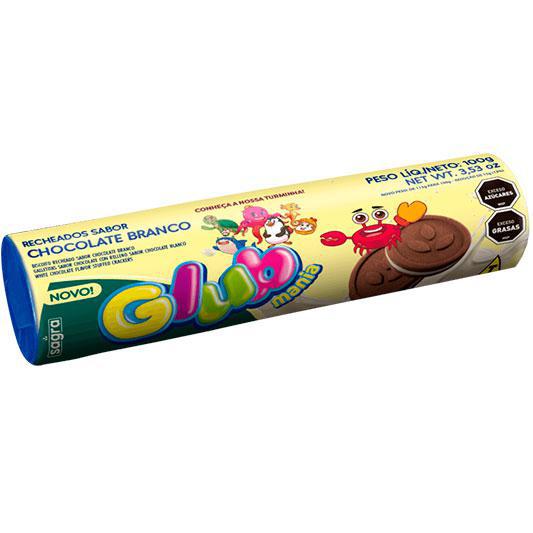BISC GLUB RECH 100GR CHOCOLATE BRANCO