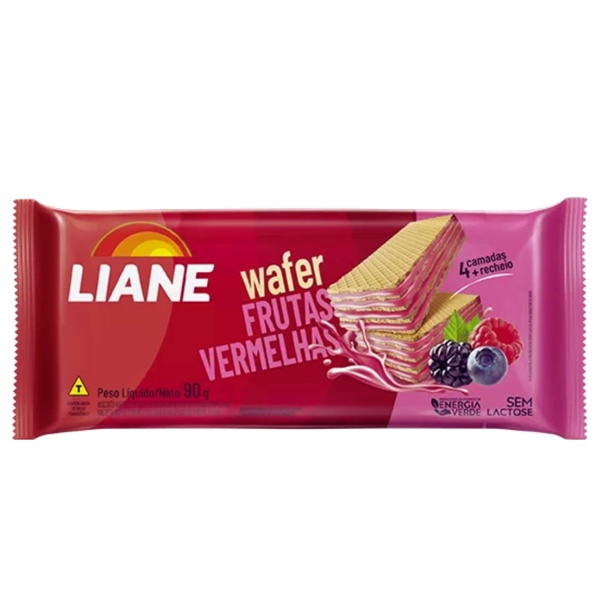 BISC LIANE WAFER 90GR F VERMELHAS