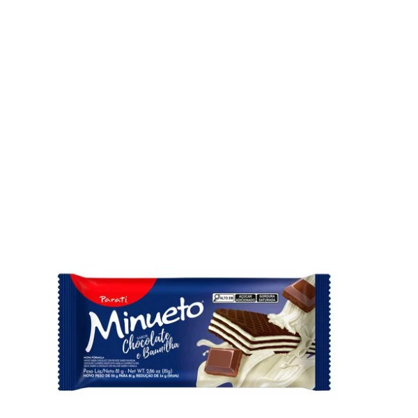 BISC MINUETO WAFER 81GR CHOC BAUNILHA