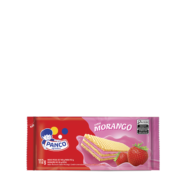 BISC PANCO WAFER 112GR MORANGO