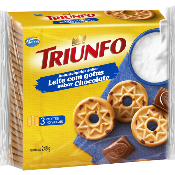 BISC TRIUNFO AMANT 248GR LEITE C/GOTAS