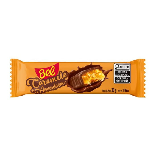 CHOC BEL 30GR CARAMELO C/AMENDOIM