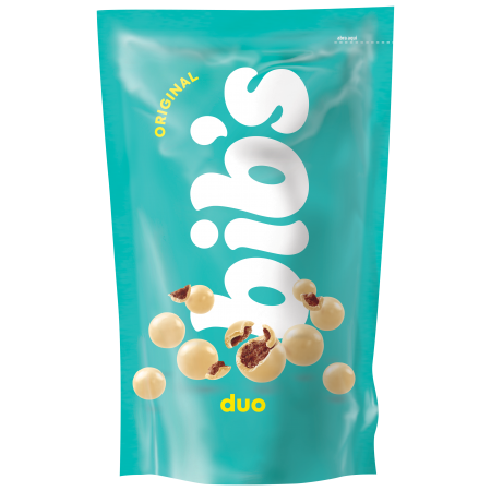 CHOC BIBS POUCH 120GR