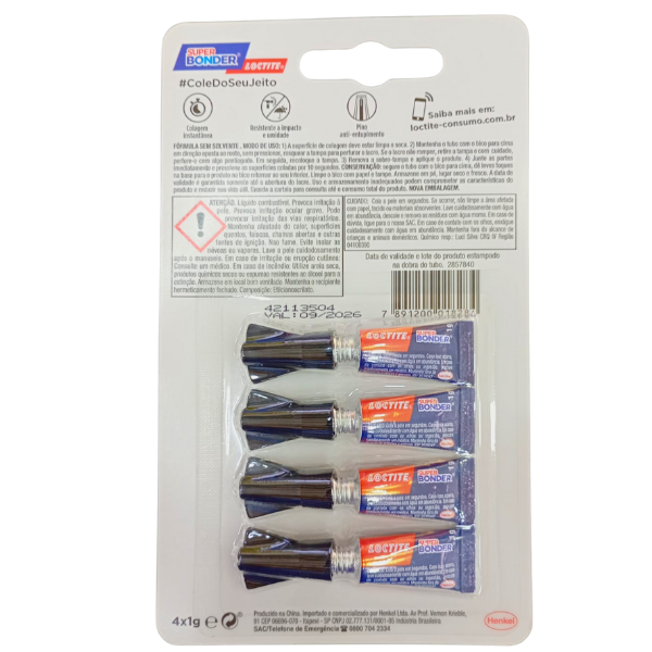 COLA SUPER BONDER 4X1GR