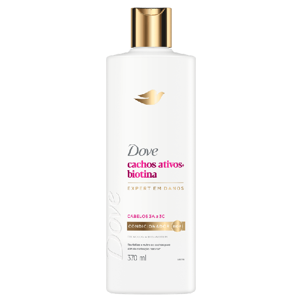 COND DOVE 370ML CACHOS ATIVOS+BIOTINA