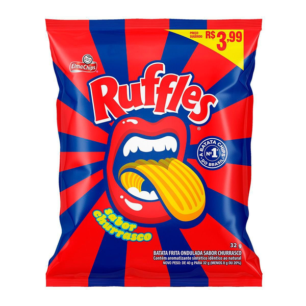 ELMA CHIPS RUFFLES 32GR CHURRASCO