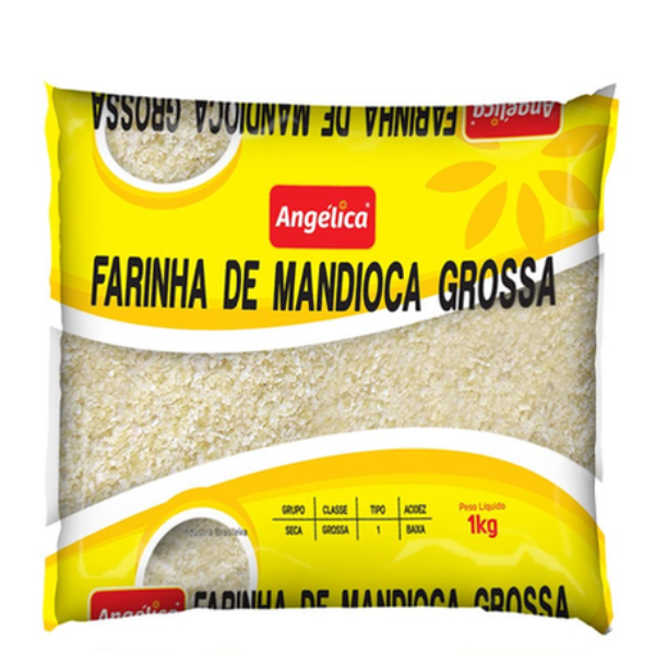 FARINHA DE MANDIOCA ANGELICA 1KG CRUA