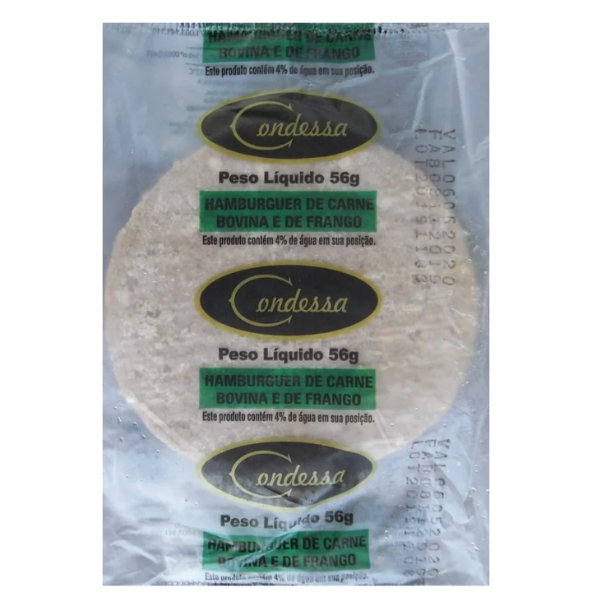 HAMB CONDESSA 4X56GR BOVINO/FRANGO