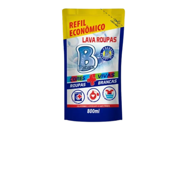 LAVA ROUPAS LIQUIDO REFIL 800ML BARBAREX
