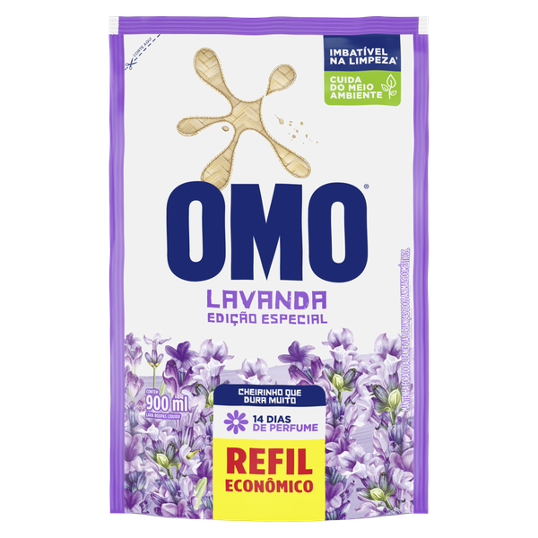 LAVA ROUPA LIQ OMO 900ML LAVANDA