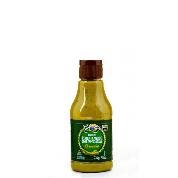 MOLHO PIMENTA VERDE C/ ESPECIARIAS BRASILEIRISSIMO 215ML
