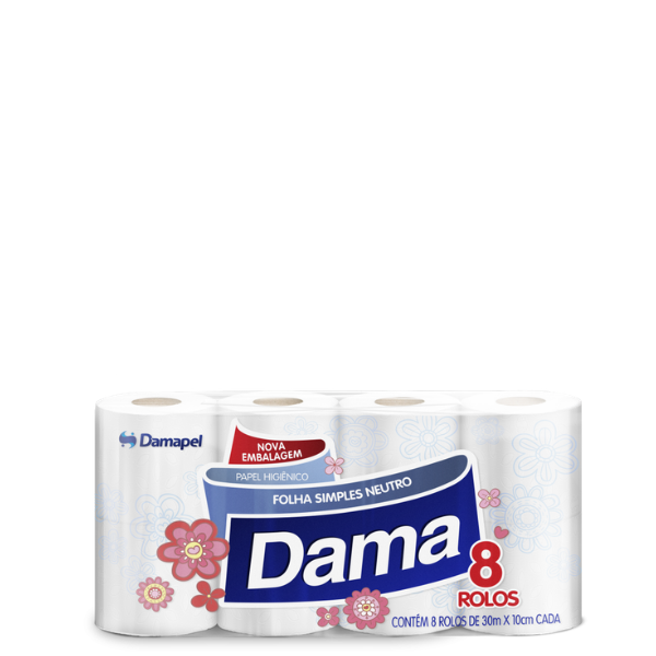 PAPEL HIG DAMA FS 30M C/8 NEUTRO
